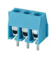 TB0011-350-03BE: Wire-To-Board Terminal Block, Blue, 3.5 mm, 3 Ways, 24 AWG, 18 AWG, 1 mm², Screw