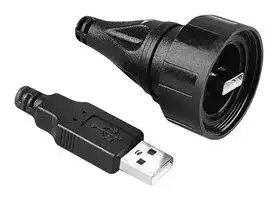 PX0840/AA/3M00 — USB Cable, Type A Plug to Sealed Type A Plug, 3 m, 9.8 ft, USB 2.0, Black