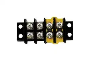 BS10A: Panel Mount Barrier Terminal Block, 2 Row, 10 Ways, 24 AWG, 16 AWG