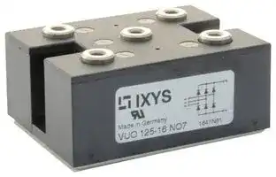 VUO125-16NO7: Bridge Rectifier, Three Phase, 1.6 kV, 150 A, PWS-C, 5 Pins, 1.34 V