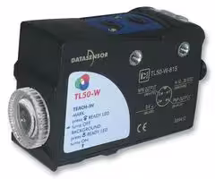 TL50-W-815: Contrast Sensor, RGB, TL50 Series, 10 to 20 mm, 10 to 30 Vdc, 50 mA, NPN / PNP, M12 Connector