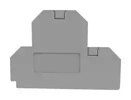 MP012908: Accessory, Grey, 1.5mm Width DIN Rail Terminal Blocks, End Cover, MP DC STEEL SCREW Series