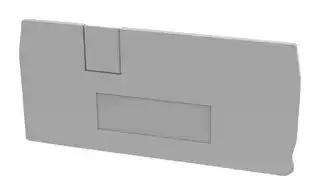 MP012912: Accessory, Grey, 2.2mm Width DIN Rail Terminal Blocks, End Cover, MP DS PUSH-IN Series