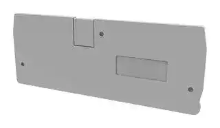 MP012913: Accessory, Grey, 2.2mm Width DIN Rail Terminal Blocks, End Cover, MP DS PUSH-IN Series