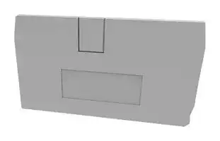MP012914: Accessory, Grey, 1.5mm Width DIN Rail Terminal Blocks, End Cover, MP DS PUSH-IN Series