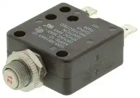W58-XB1A4A-12: Thermal Circuit Breaker, Push-to-Reset, W58 Series, 12 A, 1 Pole, 50 V, 250 V, Panel