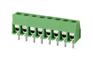TB0011-350-08GR: Wire-To-Board Terminal Block, Green, 3.5 mm, 8 Ways, 24 AWG, 18 AWG, 1 mm², Screw
