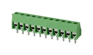 TB0011-350-11GR: Wire-To-Board Terminal Block, Green, 3.5 mm, 11 Ways, 24 AWG, 18 AWG, 1 mm², Screw