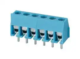TB0011-350-06BE: Wire-To-Board Terminal Block, Blue, 3.5 mm, 6 Ways, 24 AWG, 18 AWG, 1 mm², Screw