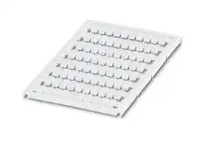 0822194: Terminal Block Marker, White, Marker Sheet, ABB (Entrelec) Terminal Blocks, Blank (Legend), 6 mm