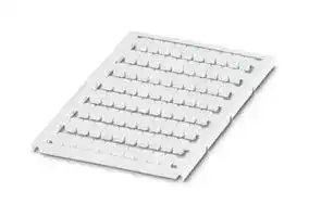 0821674: Terminal Block Marker, White, Marker Sheet, Wago Terminal Blocks, Blank (Legend), 6 mm, UC2-TM