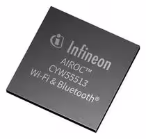 CYW55511IUBGTXTMA1: WLAN, SDIO/GSPI/HSUART Interface, 2.4 GHz, 1X1 802.11AX, -40 °C to 85 °C, AIROC Bluetooth Series