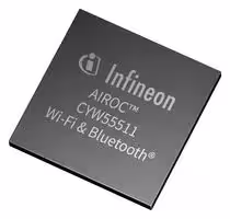 CYW55511IUBGTXTMA1: WLAN, SDIO/GSPI/HSUART Interface, 2.4 GHz, 1X1 802.11AX, -40 °C to 85 °C, AIROC Bluetooth Series