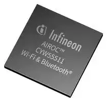 CYW55511IUBGTXTMA1: WLAN, SDIO/GSPI/HSUART Interface, 2.4 GHz, 1X1 802.11AX, -40 °C to 85 °C, AIROC Bluetooth Series
