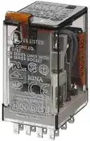 55.34.9.024.0090: Power Relay, Plug In, 4PDT, 24 VDC, 7 A, 55 Series, Socket, DC