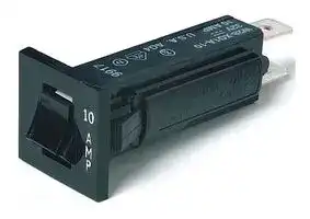 W28-XQ1A-0.50: Thermal Circuit Breaker, Fuseholder Type, W28 Series, 500 mA, 1 Pole, 32 V, 250 V, Snap In, Panel