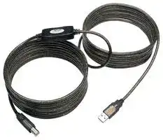 U042-025: USB CABLE, 2.0 TYPE A-TYPE B PLUG, 25FT