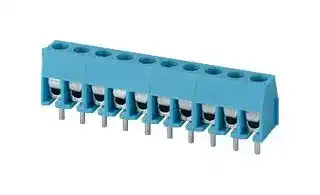 TB0011-350-10BE: Wire-To-Board Terminal Block, Blue, 3.5 mm, 10 Ways, 24 AWG, 18 AWG, 1 mm², Screw