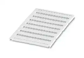 0822369: Terminal Block Marker, White, Marker Sheet, Wieland and Legrand Terminal Blocks, Blank (Legend)