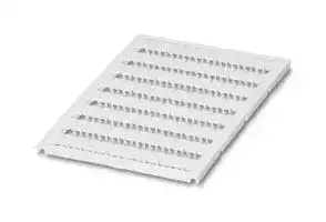 0822385: Terminal Block Marker, White, Marker Sheet, Wieland and Legrand Terminal Blocks, Blank (Legend)