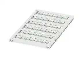 0829718: Terminal Block Marker, White, Marker Strip