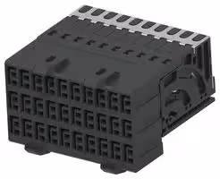 2472336-1: Connector, Right Angle, 120 Contacts, 2.5 mm, Receptacle, Press Fit, 3 Rows