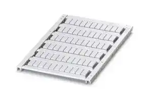 0828750: Terminal Block Marker, White, Marker Strip, Cabur Terminal Blocks, Blank (Legend), UCT5-TM