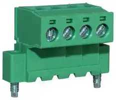 CTBP96HJ/4FL: Wire-To-Board Terminal Block, Inverted, Flanged, 5.08 mm, 4 Ways, 28 AWG, 14 AWG, 1.5 mm², Screw