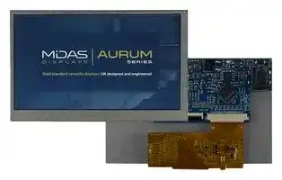 MVT-E043000: TFT LCD, 5 to 12 V, 4.3 ", 800 x 480 Pixels, Landscape, RGB, 3.3V