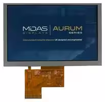 MVT-R050000: TFT LCD, 3.3 V, 5 ", 800 x 480 Pixels, Landscape, RGB, 0.99V