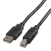 11.02.8808: USB Cable, Type A Plug to Type B Plug, 800 mm, 31.5 ", USB 2.0, Black