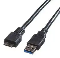 11.02.8875: USB Cable, Type A Plug to Micro Type B Plug, 2 m, 6.6 ft, USB 3.0, Black