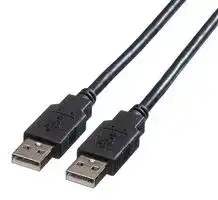11.02.8945: USB Cable, Type A Plug to Type A Plug, 4.5 m, 14.8 ft, USB 2.0, Black