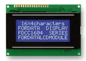 FC1604A04-NSWBBW-91SE: Alphanumeric LCD, 16 x 4, White on Blue, 3V, English, Japanese, Transmissive