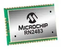 RN2483A-I/RM104: Transceiver Module, FSK, GFSK, LoRa, 300Kbps, 870MHz, -146 dBm, 2.1V to 3.6V Supply, I2C, SPI, UART
