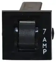 W28-XQ1A-7: Thermal Circuit Breaker, Fuseholder Type, W28 Series, 7 A, 1 Pole, 32 V, 250 V, Snap In, Panel