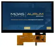 MVT-R070000C: TFT LCD, 3.3 V, 7 ", 800 x 480 Pixels, Landscape, RGB, 0.99V