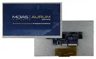 MVT-H070000: TFT LCD, 5 to 12 V, 7 ", 800 x 480 Pixels, Landscape, RGB, 3.3V