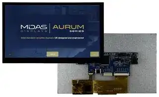 MVT-H070000C: TFT LCD, 5 to 12 V, 7 ", 800 x 480 Pixels, Landscape, RGB, 3.3V