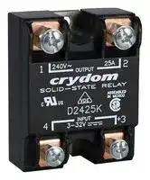 CSW2425K: Solid State Relay, 25 A, 280 VAC, Panel Mount, Screw, Zero Crossing