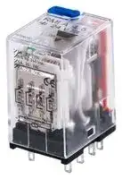 RMIA4524VDC: Power Relay, IP40, 4PDT, 24 VDC, 5 A, RMI Series, Panel Mount, Socket, Non Latching