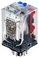 RCP1100324VDC: Power Relay, 11 Pin, 3PDT, 24 VDC, 10 A, RCP Series, Socket, Non Latching
