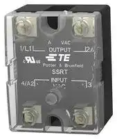 SSRT-240D25: Solid State Relay, SPST-NO, 25 A, 280 VAC, Chassis, Screw, Zero Crossing