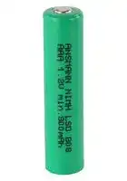 2311-3002: Rechargeable Battery, 1.2 V, Nickel Metal Hydride, 800 mAh, AAA, Flat Top, 1