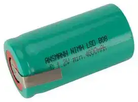 2310-3007: Rechargeable Battery, 1.2 V, Nickel Metal Hydride, 4.5 Ah, C, Opposing Tags, 1