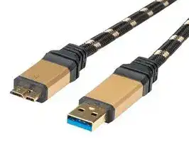 11.02.8878: USB Cable, Type A Plug to Micro Type B Plug, 800 mm, 31.5 ", USB 3.0, Black