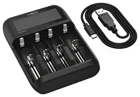 1001-0122: Battery Charger, Desktop, AAA, AA, Sub C, LiFePO4, Li-Ion, NiMH, 5VDC