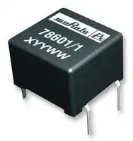 78601/9C: Pulse Transformer, PCB, 1:1, 10 mH, 1.3 ohm, 56 Vµs, 1 kV, 786 Series