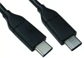 USB3C-901: USB Cable, Type C Plug to Type C Plug, 1 m, 3.28 ft, USB 3.1, Black, E-Marked Cable