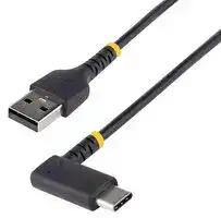 R2ACR-15C-USB-CABLE: USB Cable, 6in/15cm USB A to C Charging Cable Right Angle, Heavy Duty Fast Charge Cable
